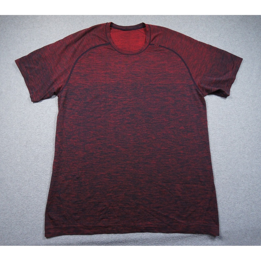 Lululemon Shirt Mens XL Red Metal Vent Tech Short Sleeve Athletic Gym Workout